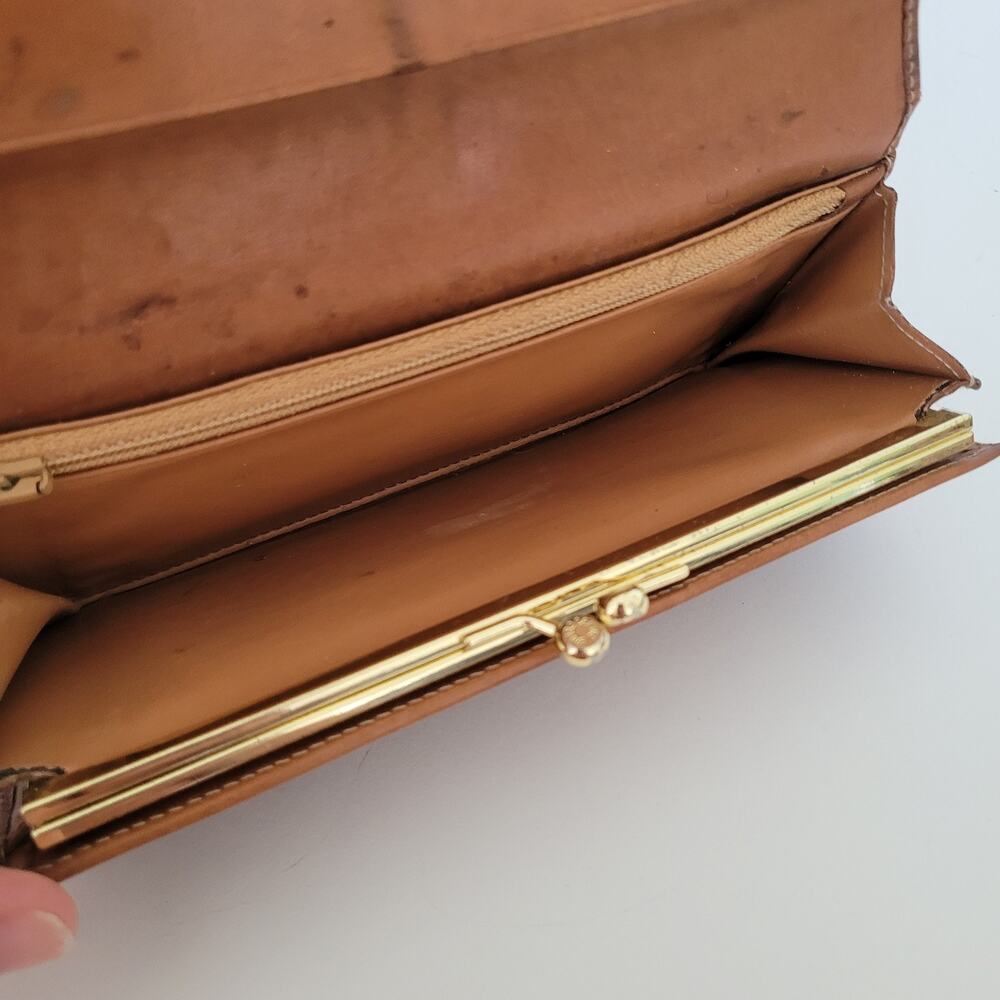 Celine Macadam Triomphe Monogram Brown Coated Canvas Leather Long Wallet Vintage - Picture 5 of 13